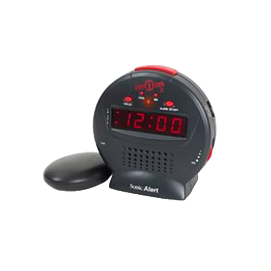 SONIC BOMB JR. ALARM CLOCK W / BEDSHAKER